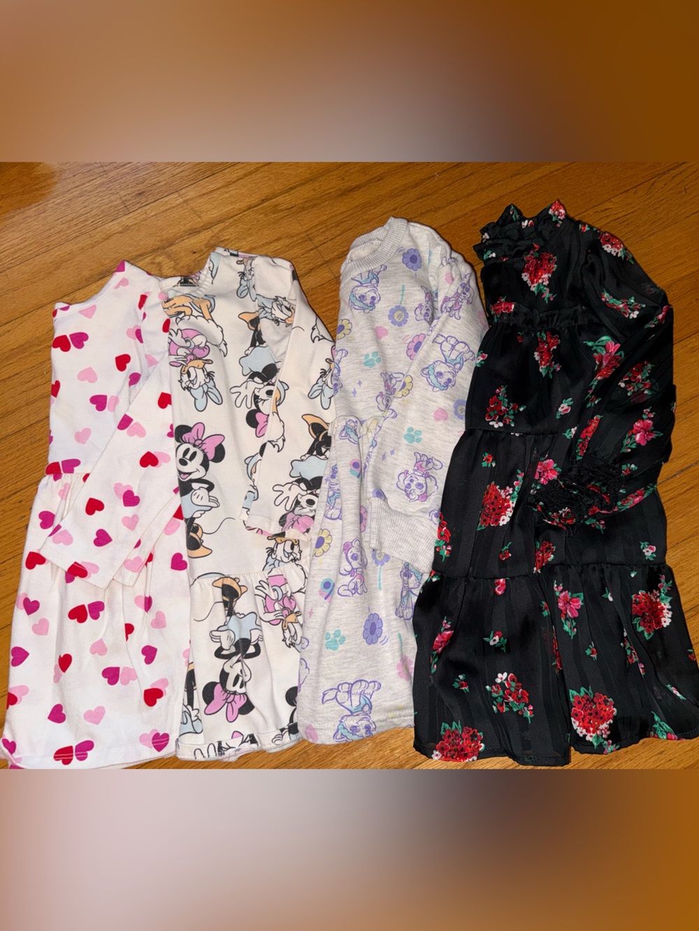 4x Girls Long Sleeve Dresses Pack - Size 4T